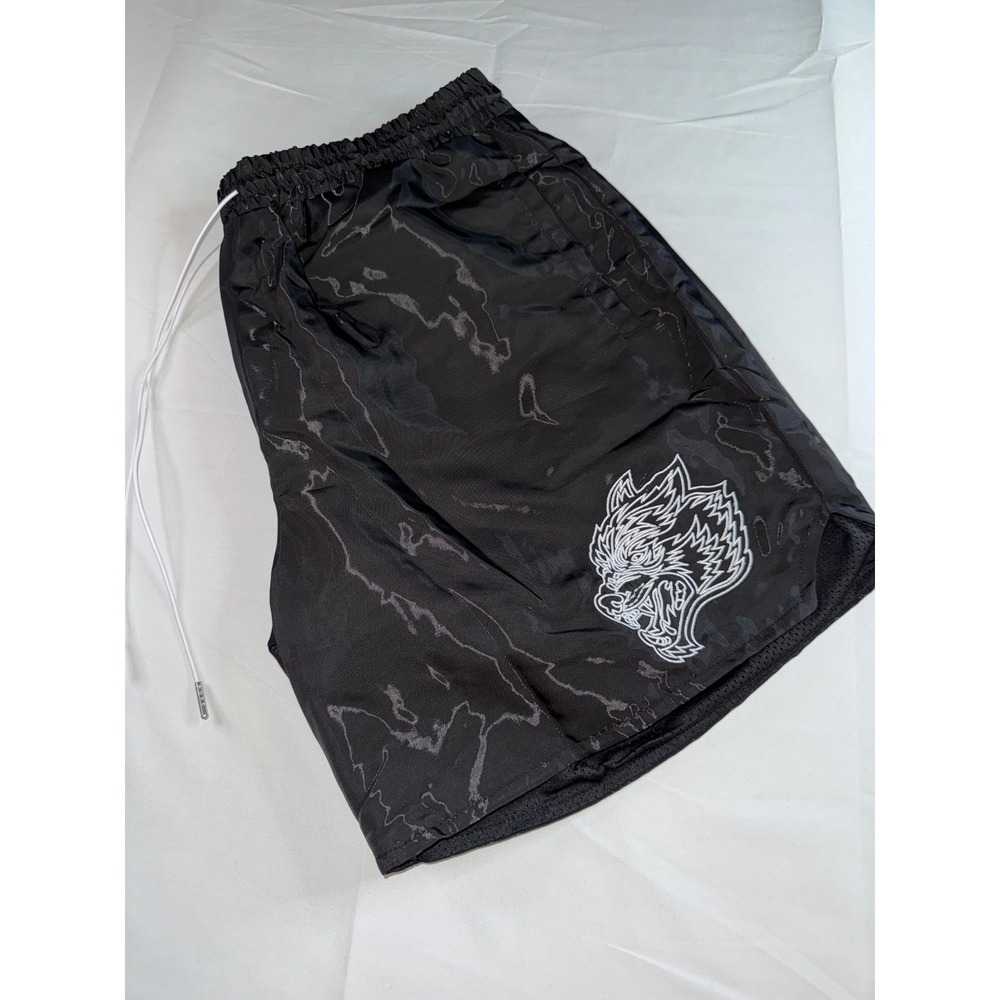 Darc Sport Men Black Marble Wolf Shorts XL Limited Edition 602/1000 NWT